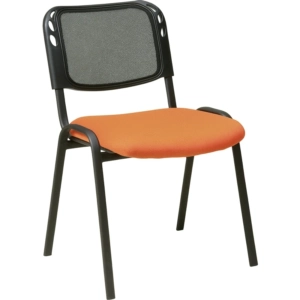 Silla Isoceles Malla asiento naranja