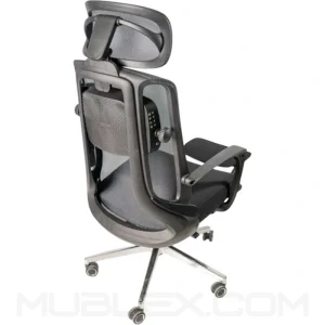 Silla Aeris Masajes Negro perfil posterior