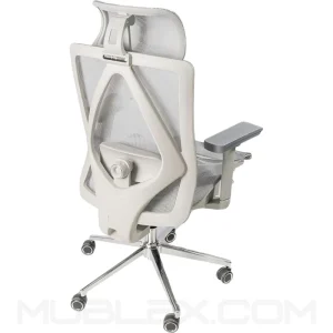 Espalda de Silla de escritorio con resposapiés Equa color Gris