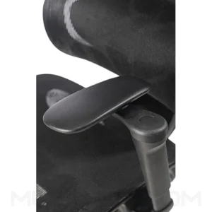 Silla con brazos 5D y reposapiés con masajeadora Talos negro